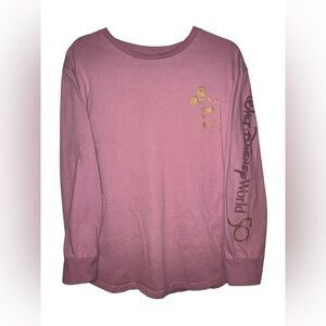Disney Pink and Gold Mickey Mouse 50th Anniversary Long Sleeve Tee size XL